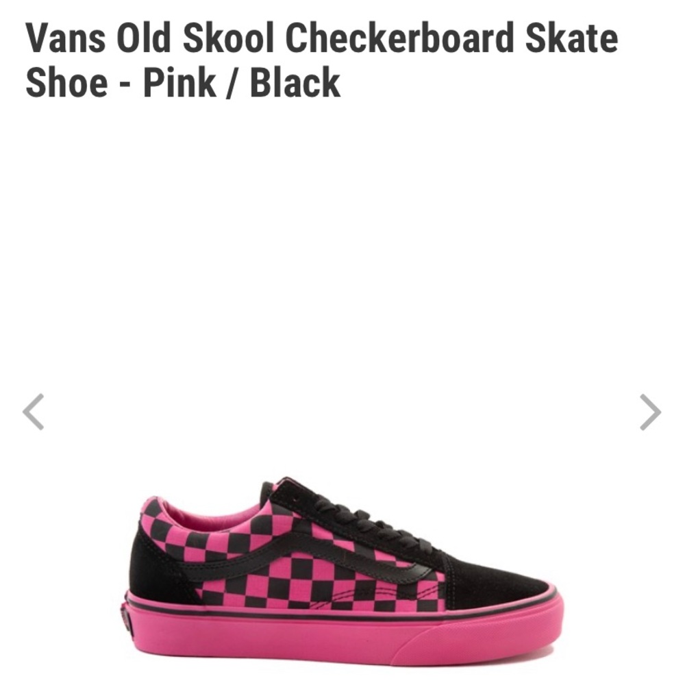 Vans Old Skool Checkerboard Skate Shoe Pink /Black